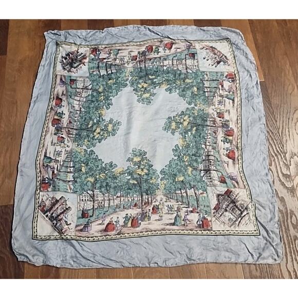 Liberty of London Scarf colonial print ladies gentlemen square 26 x 27 gray red - Picture 1 of 10